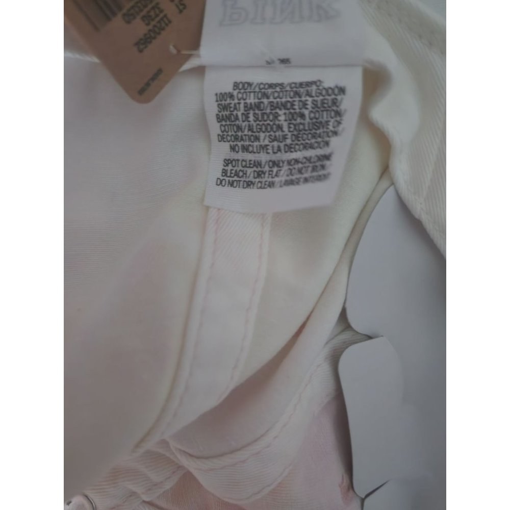 Victoria's Secret PINK White/Multi Tie Dye Baseball Hat One Size New With Tags - Picture 8 of 13
